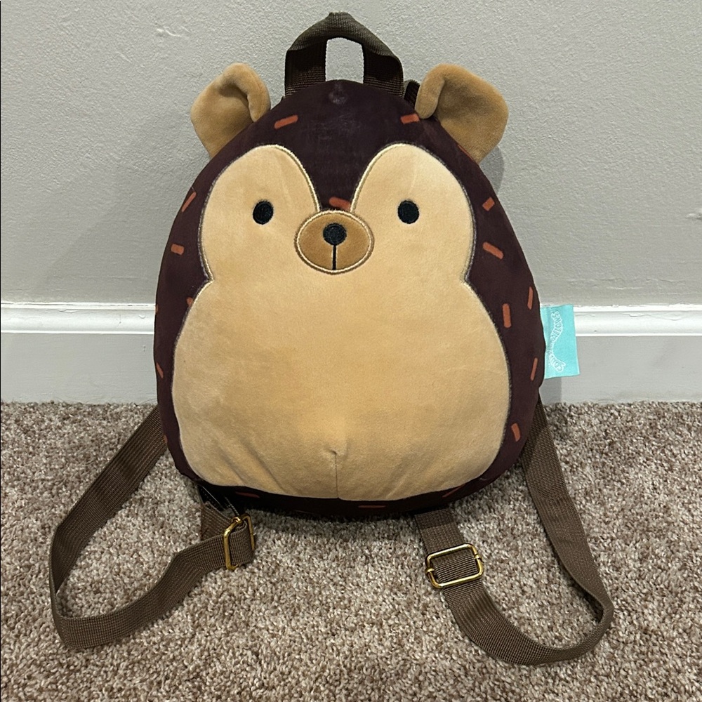 Squishmallows Kids Hedgehog Plush Backpack Toddler Preschool Bag